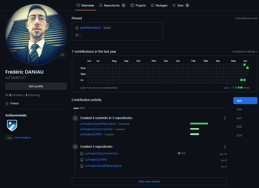 GitHub profile
